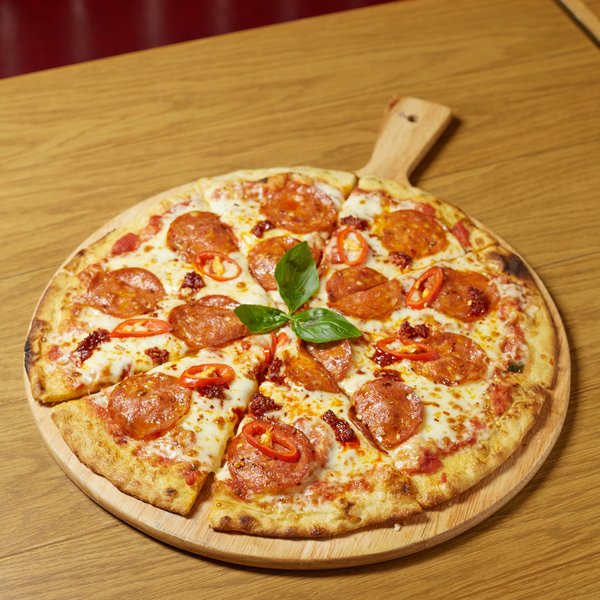 Stone-baked sourdough pizza at BrewDog Bangkok Ploenchit