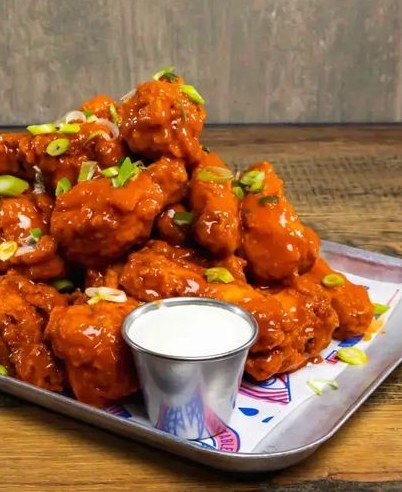 Buffalo chicken wings with ranch dip at BrewDog Bangkok