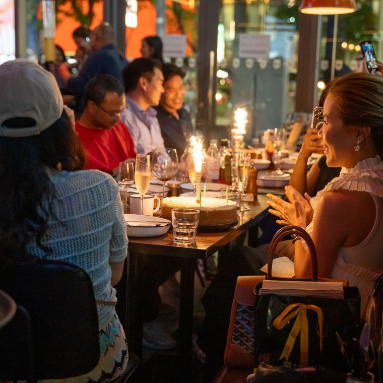 A group dinner at BrewDog Bangkok