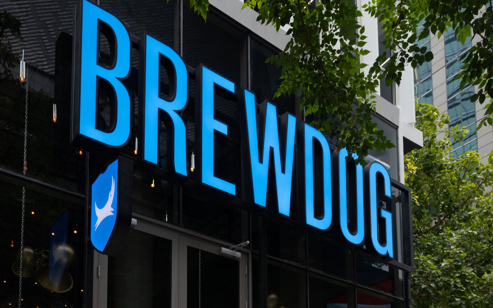 BrewDog Bangkok storefront on Phloen Chit Road, opposite Central Embassy